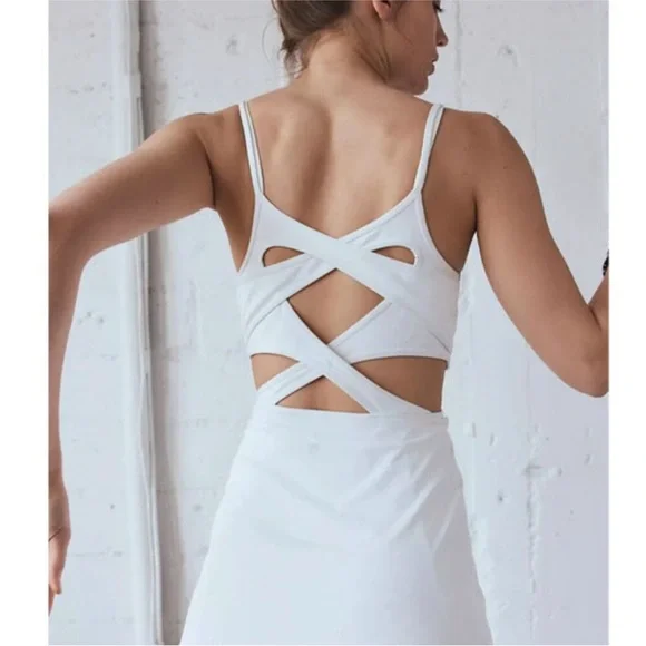 NWOT Free People One More Serve Skortsie Tennis Dress Onesie, M - Picture 4 of 10